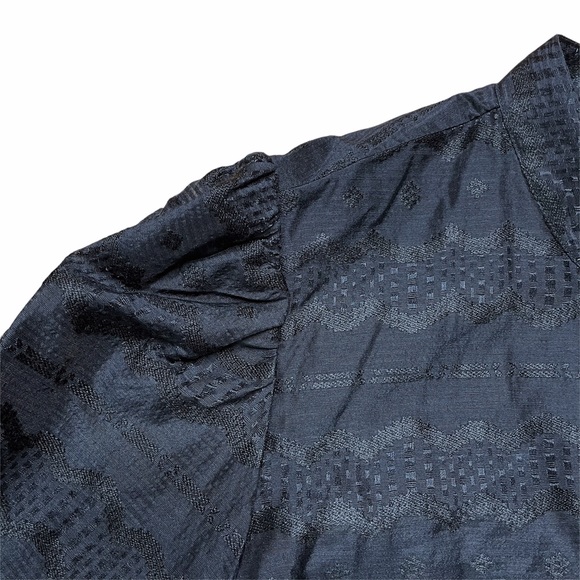 & Other Stories Black Jacquard Button Up Top - 10 - Picture 7 of 13